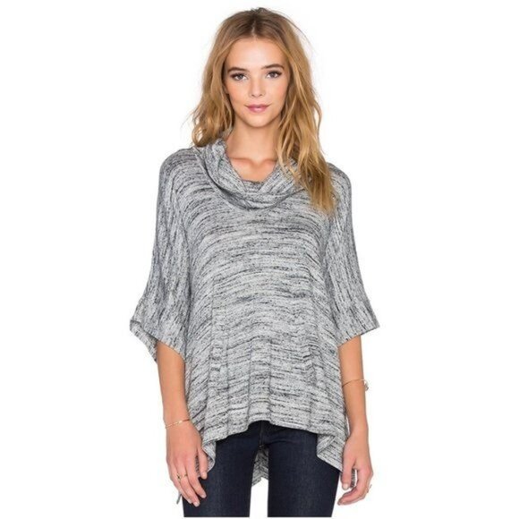 Splendid Brushed Tri-Blend Poncho - XS - Picture 1 of 10